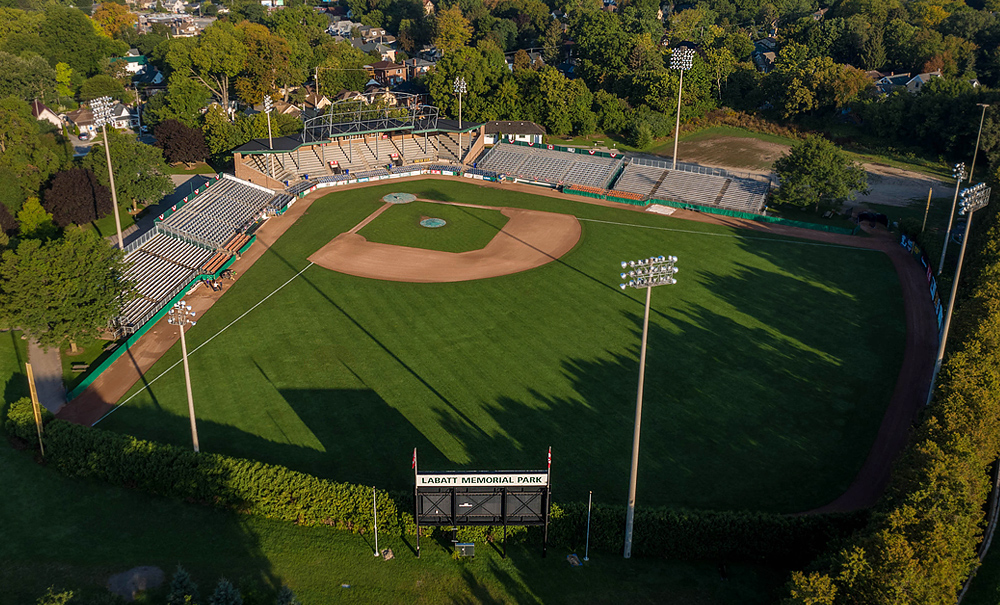 Aerial view of Labatt Memorial Park