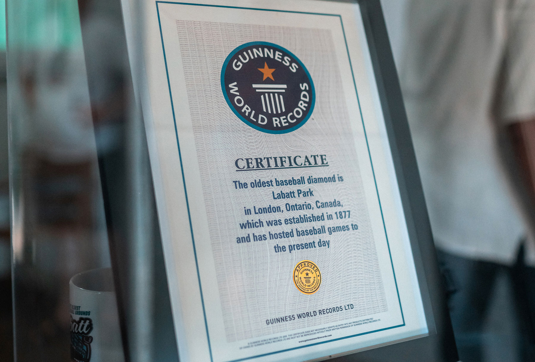 plaque of guiness world records for Labatt Memorial Park